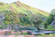 Summer Evening by the Stepping Stones, Dovedale (NC240)