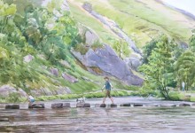 Crossing the Stepping Stones, Dovedale NC287