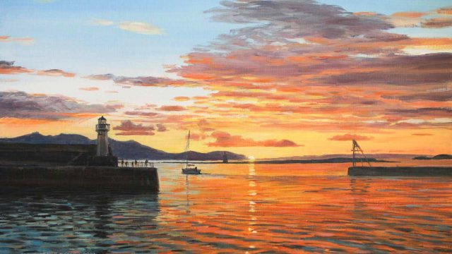 Sunset over Ardrossan Harbour (NC 381)